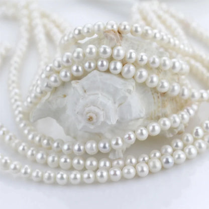 Zhuji 5A Excellent Quality Freshwater Pearl Strands Natural White Round Shape 2mm-10mm Real Freshwater Pearls