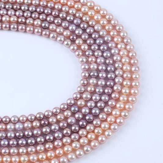 7-8mm AA Grade Natural Color Round Pearl Natural Freshwater Pearl for Jewelry Making