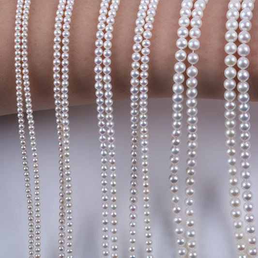 2.5-6mm AAA Grade White Color Round Pearl Natural Freshwater Pearl for Jewelry Making