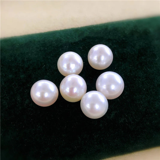 Wholesale 3A White Color Real Round Freshwater Loose Pearls Natural for Jewelry Making