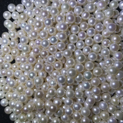 China Cultured Freshwater Pearls 4mm 5mm 6mm 3A Grade White Round Loose Natural Freshwater Pearls