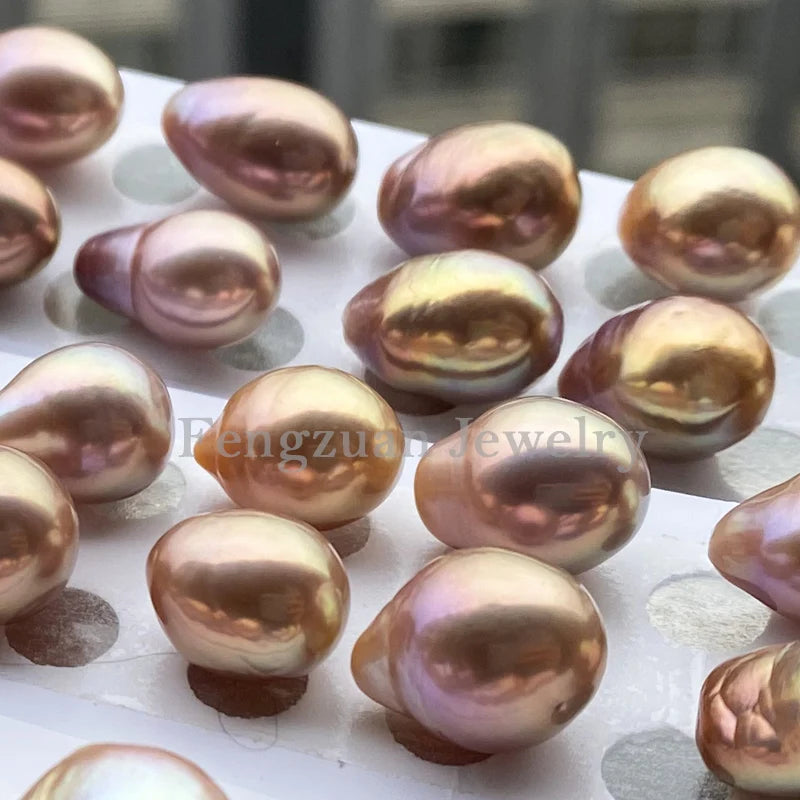 Baroque Pearl 11mm to 14mm a 2A 3A Natural Freshwater White Pink Purple Baroque Pearl for Earrings Pendants