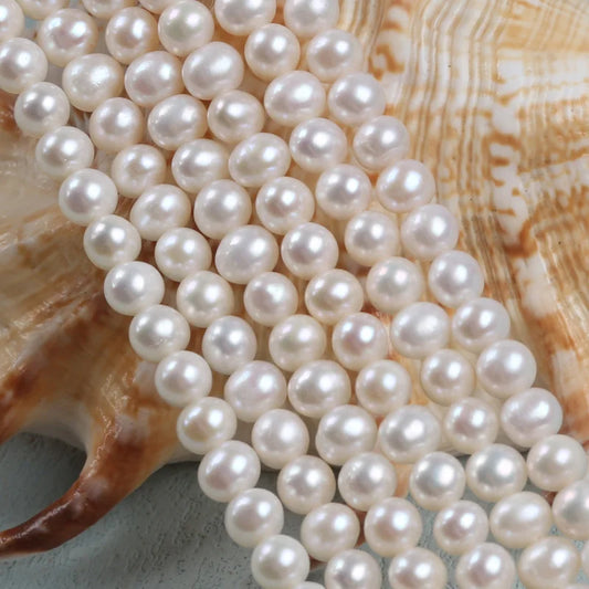 6-7mm AA Grade White Small Potato Shape Loose Pearl for Jewelry Making