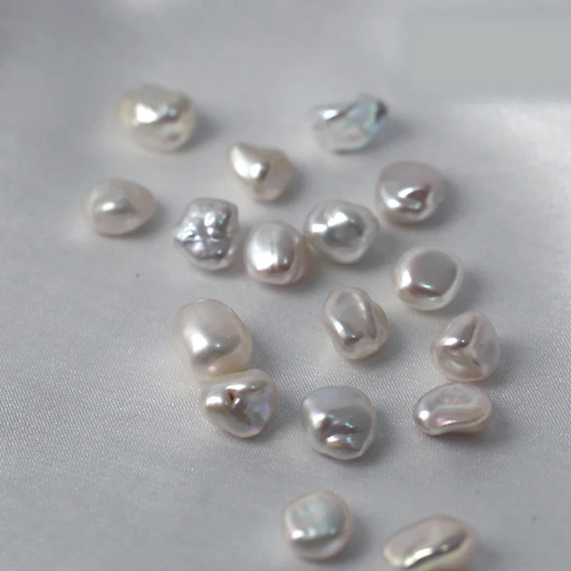 Jewelry High Quality 5-6mm Keshi White Freshwater Pearl Earrings Small Size Natural Loose Pearls 10mm Wholesale Price
