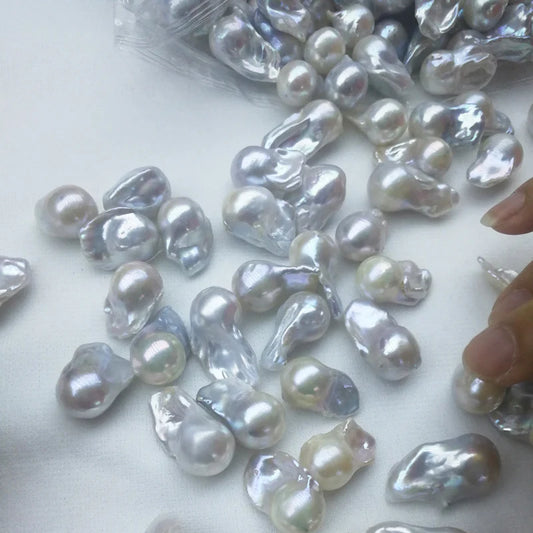 2A Quality White Color Natural Baroque Pearl Large Size Irregular Shape Pearl Loose Beads Freshwater Pearl for Jewelry Making