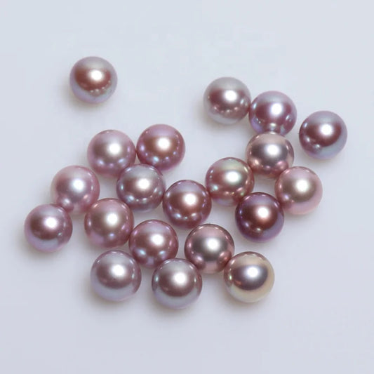 High Quality Natural Round Freshwater Pearl with Hole Wholesale 2-10mm Loose White Pink Purple Pearls for Sale