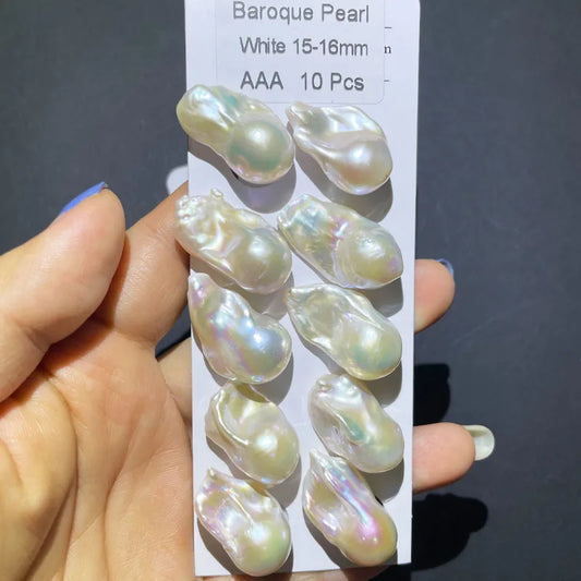 Wholesale 3A Quality Loose Baroque Freshwater Pearl 10-11mm & 15-16mm Size White/Pink/Purple Colors Natural Irregular Shape