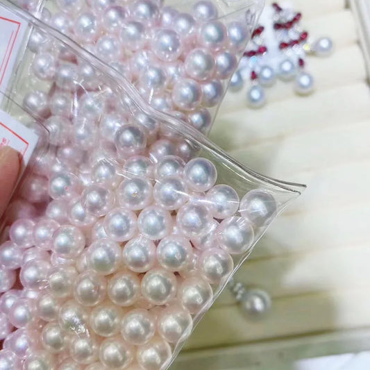 Japan AKoya White Small Size 5A High Quality Pearl Earrings Pendant Ring Jewelry Accessories