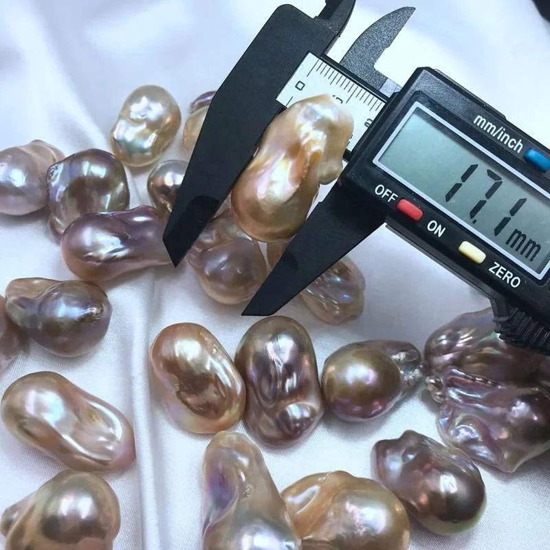 Wholesale 3A High Luster 15-16 mm High Quality Different White Color No Hole Half Drilled Natural Baroque Loose Pearl