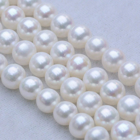 Wholesale China Cultured Natural Freshwater Pearls 6-7mm White Round Pearl Chain Price