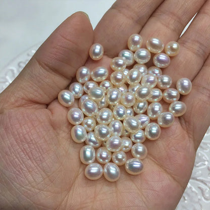 Natural Freshwater Pearl Rice 5-10mm No Hole Wholesale Loose Freshwater Pearl for Making Jewelry