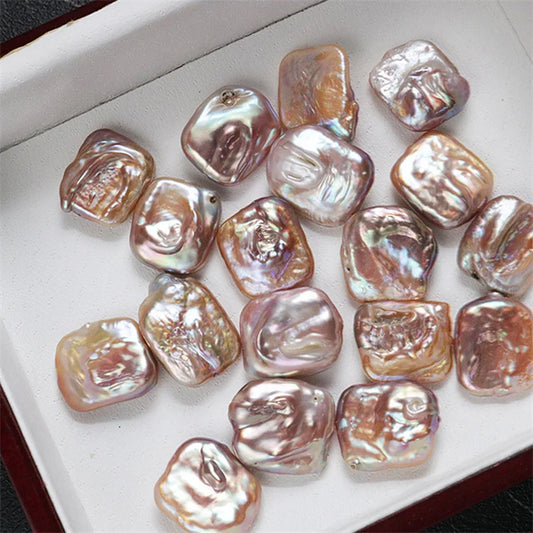 Natural Freshwater Pearls square Purple Baroque High Quality High Gloss Suitable for Earrings Pendant Necklace Factory
