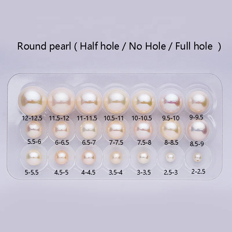 Natural Loose Akoya Edison Fresh Water Pearl 7mm Round White Freshwater Pearl for DIY Pearl Jewelry Use