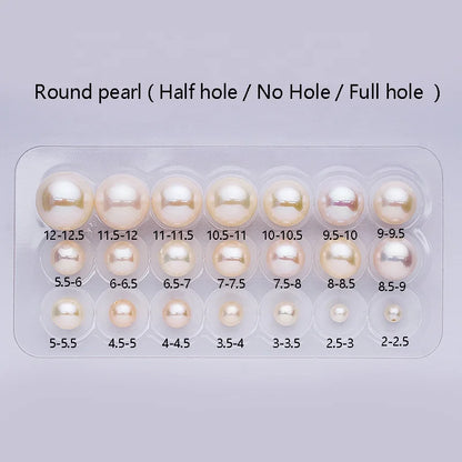 Natural Loose Akoya Edison Fresh Water Pearl 7mm Round White Freshwater Pearl for DIY Pearl Jewelry Use