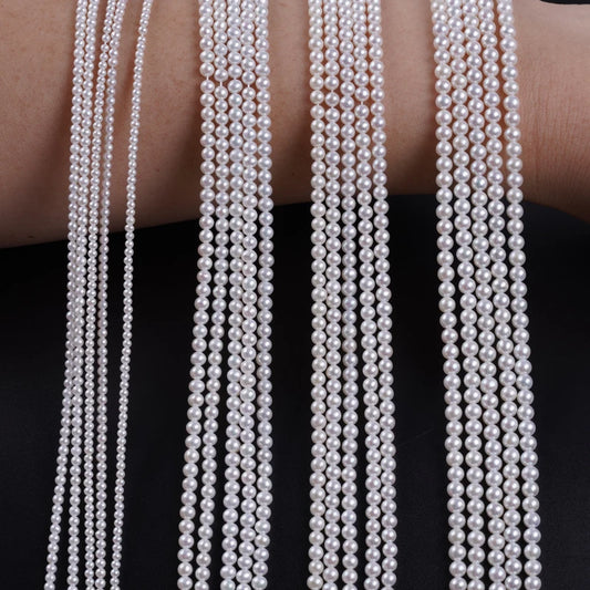 2.5-4.5mm High Quality Round Shape Freshwater Natural Round Pearls for Jewelry Making