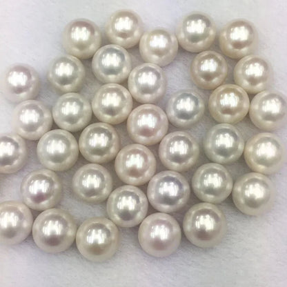 3A Perfect Loose Pearls 4mm 5mm 6mm 7mm Round Half Hole Freshwater Pearl for Jewelry Making
