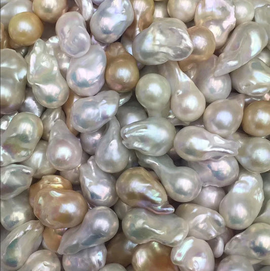 Irregular Shape Baroque Pearl 15-16mm High Quality Natural Loose Freshwater Pearl Nucleated Keshi Pearl for Jewelry Making