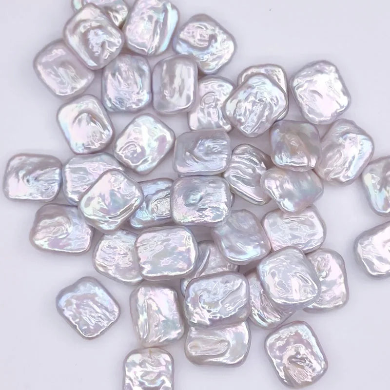 Natural Freshwater 13x18mm Irregular Rectangular Baroque Pearl Loose Pearls for Making Jewelry