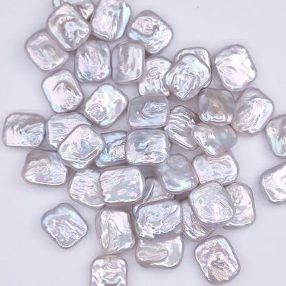 Natural Freshwater 13x18mm Irregular Rectangular Baroque Pearl Loose Pearls for Making Jewelry