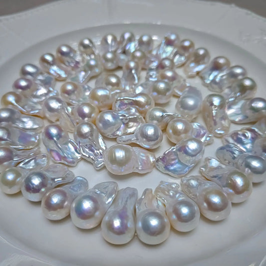 Hot Sale Big White 1A 9-16mm Baroque Freshwater Loose Pearl for Jewelry Making