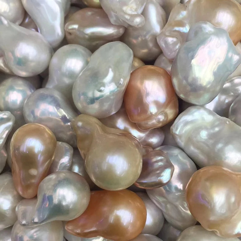 China Factory Sale White/Pink/Purple Natural Color Round Freshwater Baroque Pearl Loose Beads Hot Selling