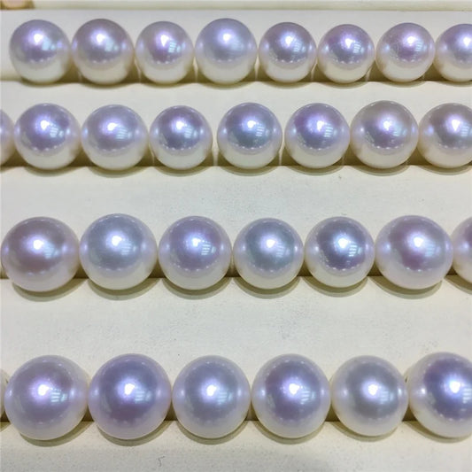 Wholesale 3mm Natural Loose Freshwater Pearls High Luster 3A Large Size White Pink Purple Variations for Pearl Strands Making