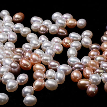 3A Natural Freshwater Pearls 3*5mm-10*15mm Rice Shape White/pink/purple Loose  Natural Freshwater Pearl