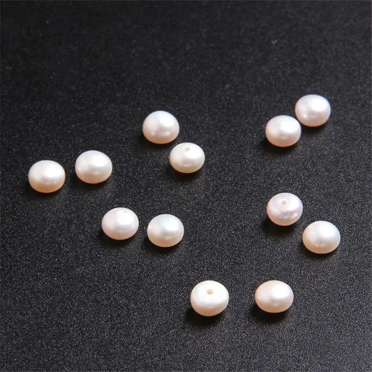 3A Grade White Color Button Shape Pearl 2.5mm-10.5mm Size Natural Half Button Pearl Loose Beads for Make Bracelet Earrings