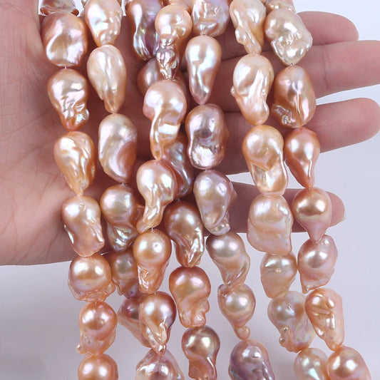 13-18mm Natural Fire Ball Natural Purple pink Big Baroque Pearls for Jewelry Making