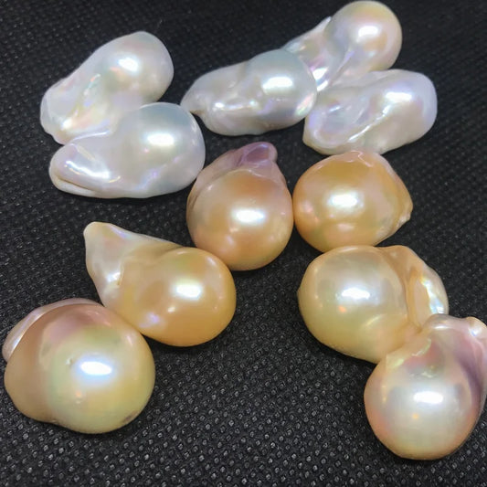 Zhuji Cultured 15-16mm Baroque Pearls Large Size Irregular Shape Baroque Freshwater Pearl High Luster Top Quality