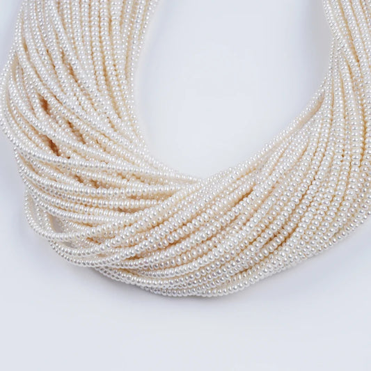 3.5-4mm AAA Grade Loose White Natural Freshwater Button Beads Pearls for Jewelry Making