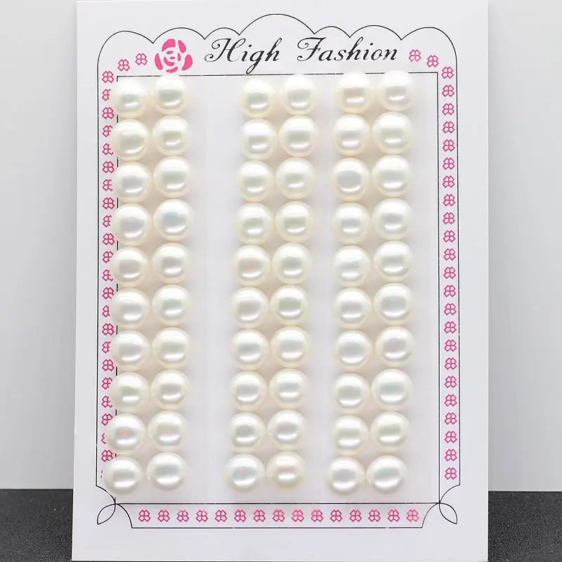 China Factory Wholesale Cheap 3A 4A Button Freshwater Pearls  Button Shape Half Hole Freshwater Pearl Price