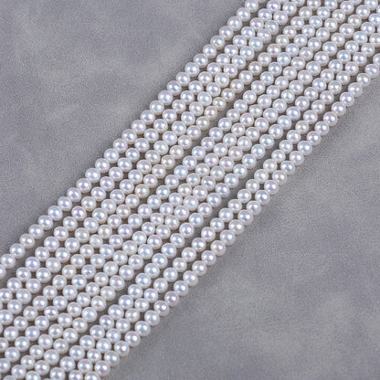 3-4.5mm Round Shape Freshwater Natural Round Pearls for Jewelry Making