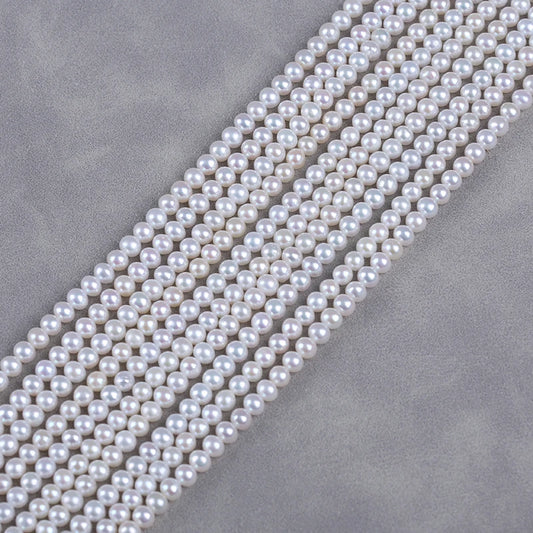 3-4.5mm Round Shape Freshwater Natural Round Pearls for Jewelry Making