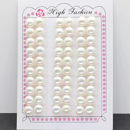 Cultivation 3A Natural Freshwater Pearl 1/2 Half Hole Wholesale Bulk Button Natural Pearls Price