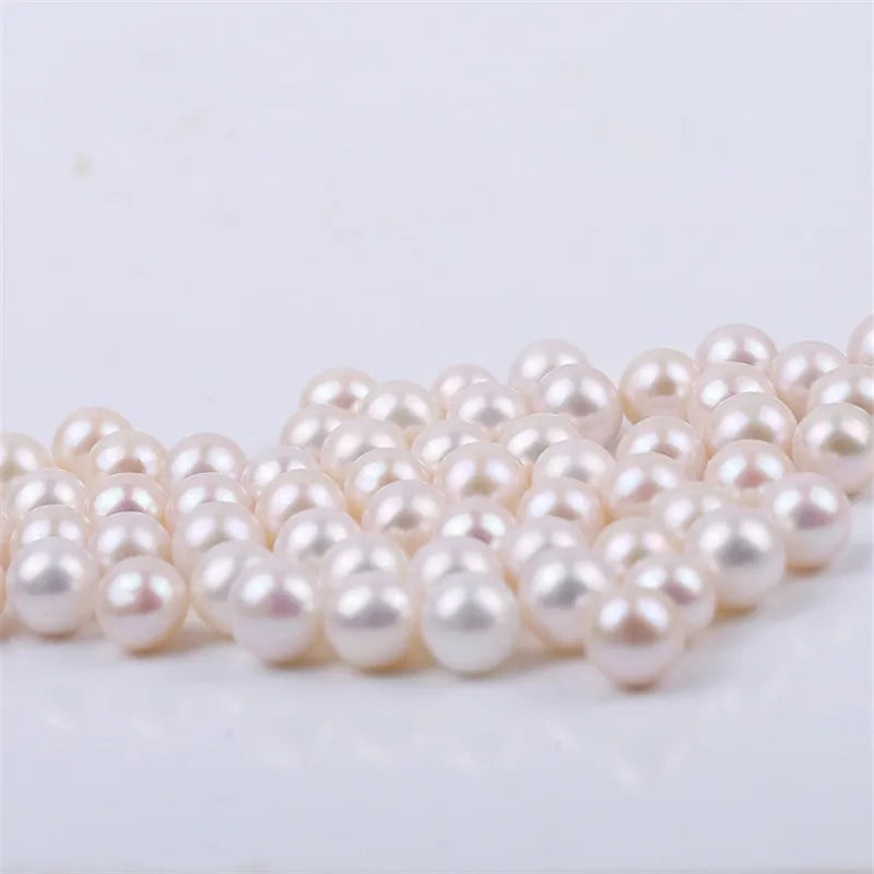Good Luster 8-11.5mm 3A 4A Full Perfectly Round Real Fresh Water Half Drilled Half Hole Freshwater Loose Pearl
