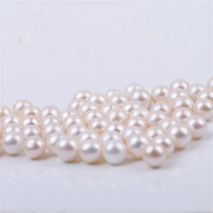 Good Luster 8-11.5mm 3A 4A Full Perfectly Round Real Fresh Water Half Drilled Half Hole Freshwater Loose Pearl