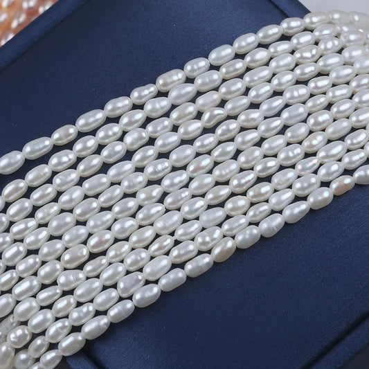 2.8-3.2mm AAA Wholesale Good Quality Natural Freshwater Rice Pearl Beads Strands