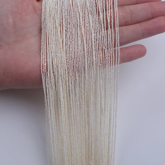 1.8-2mm White Potato Shape Natural Freshwater Pearl Beads for Jewelry Making