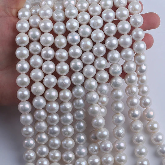 11-13mm A Grade Natural Color Round Natural Edison Freshwater Pearls for Jewelry Making