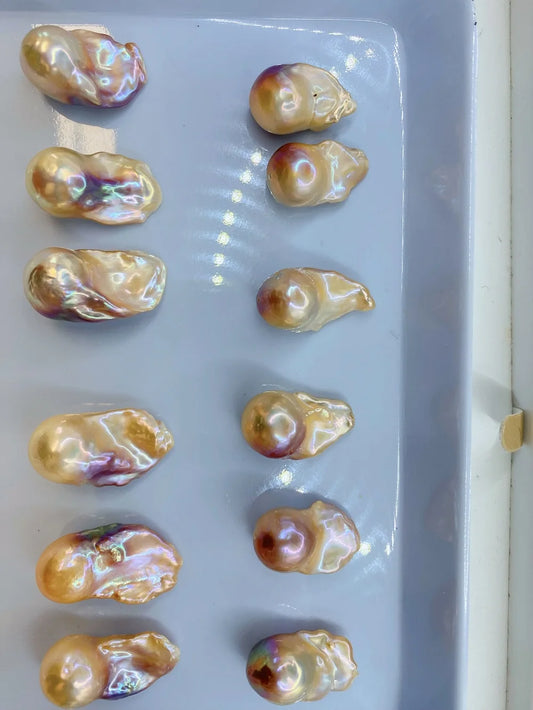 Wholesale White Purple Orange Pink Baroque Pearl 3A Natural Fresh Water Pearl for Earring Making