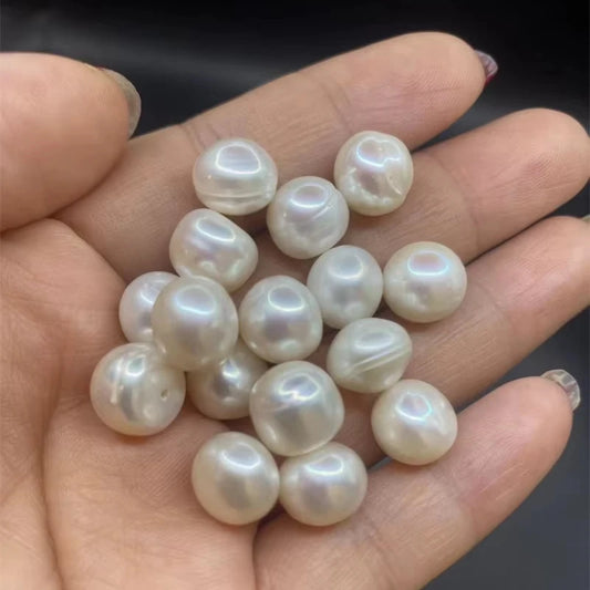 Factory Wholesale 10mm Button Pearl 2A High Luster Freshwater Loose Beads Natural Pearls for Jewelry Making