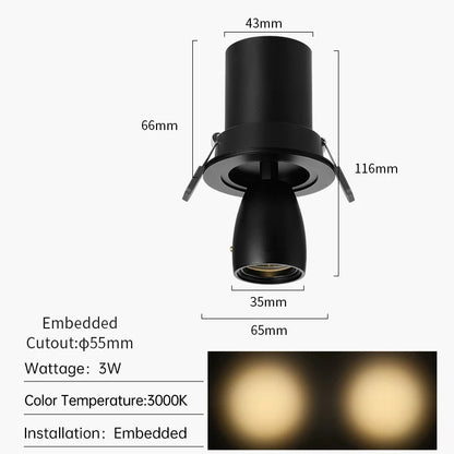 Mini Modern Anti-Glare LED Spotlight 1W 3W Focus Light for Small Showcase Jewelry Cabinet Exhibition Lighting COB Lights