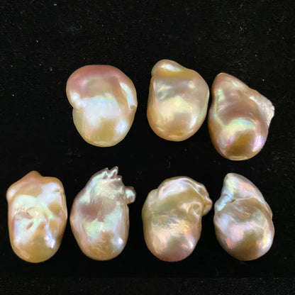 3A Large Size Natural Baroque Freshwater Loose Pearls Best Gloss White/Pink/Purple Round Pearls for Jewelry Making