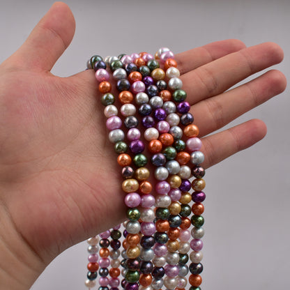 1125 7-8Mm work in progress DIY jewelry necklace bracelet wholesale natural freshwater pearl