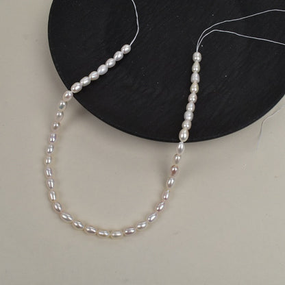 1021 Cost-effective 6mm Natural Freshwater Pearl Loose Beads Rice Beads