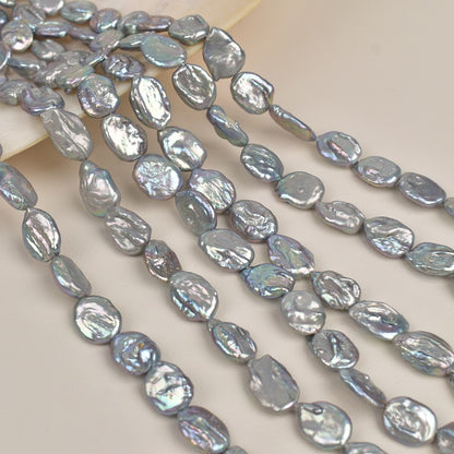 1068 Grey Color Natural Freshwater Pearl 12 * 16mm DIY Handmade Jewelry Material