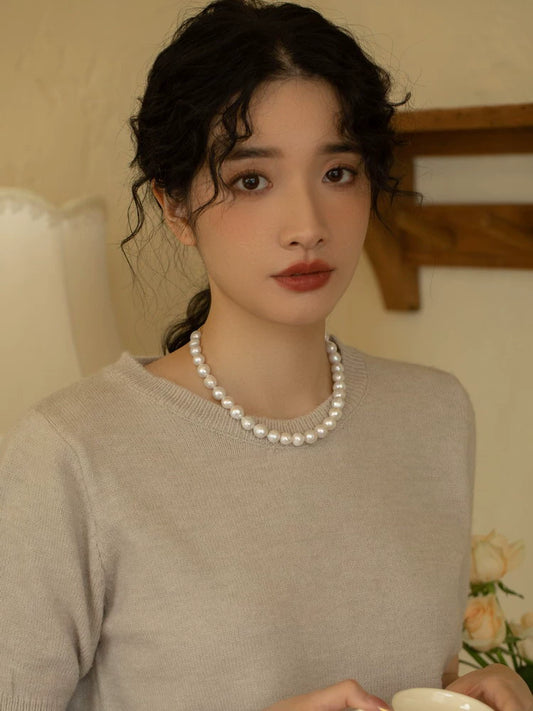 Natural Alien Baroque Pearl Necklace for Women