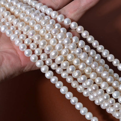 1154 new models, white bright threaded pearls, handmade DIY necklace accessories materials wholesale