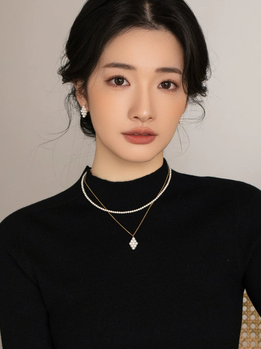 Natural Pearl Necklace Women's Design Chain Jewelry Collar Women's